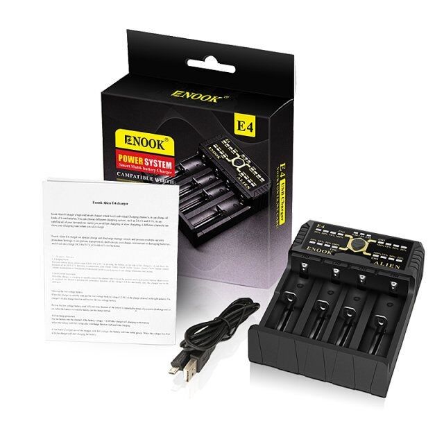 Enook E4 لی یون باتری شارژر تخلیه با Ake شارژ DC 3.6V / 3.7V