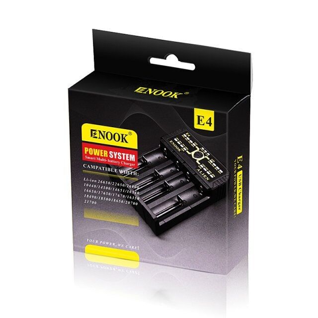 Enook E4 لی یون باتری شارژر تخلیه با Ake شارژ DC 3.6V / 3.7V