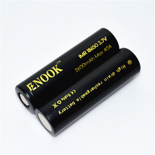 Enook سرعت تخلیه بالا 18650 باتری گلوب enook 18650 2600mAh 40A 18650 باتری لیتیوم یون