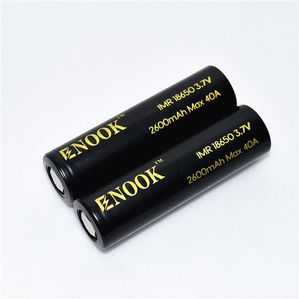 Enook سرعت تخلیه بالا 18650 باتری گلوب enook 18650 2600mAh 40A 18650 باتری لیتیوم یون