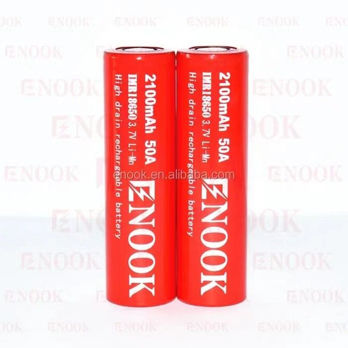 باطری لی یون با تخلیه بالا 18650 2100mAh 3.7V Max 50A با بالای صاف