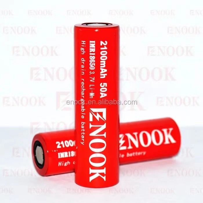باطری لی یون با تخلیه بالا 18650 2100mAh 3.7V Max 50A با بالای صاف
