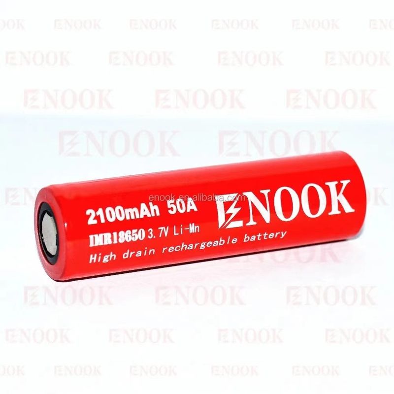 باطری لی یون با تخلیه بالا 18650 2100mAh 3.7V Max 50A با بالای صاف