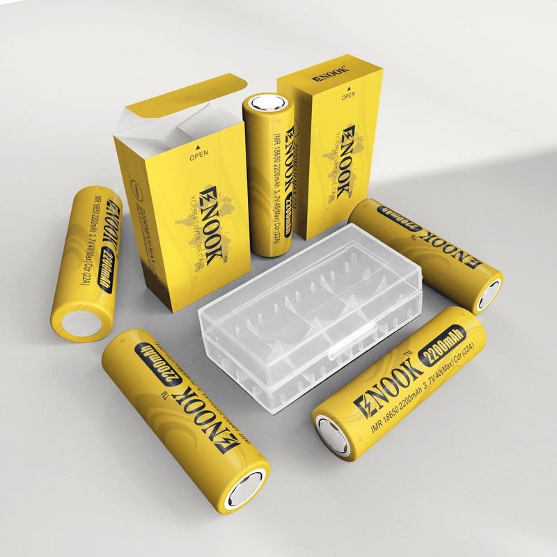 قیمت عمده فروشی Doublepow 18650 3.7V 2200mah سلول باتری شارژ 40A 3.7V mod 18650 باتری لیتیوم یون زرد