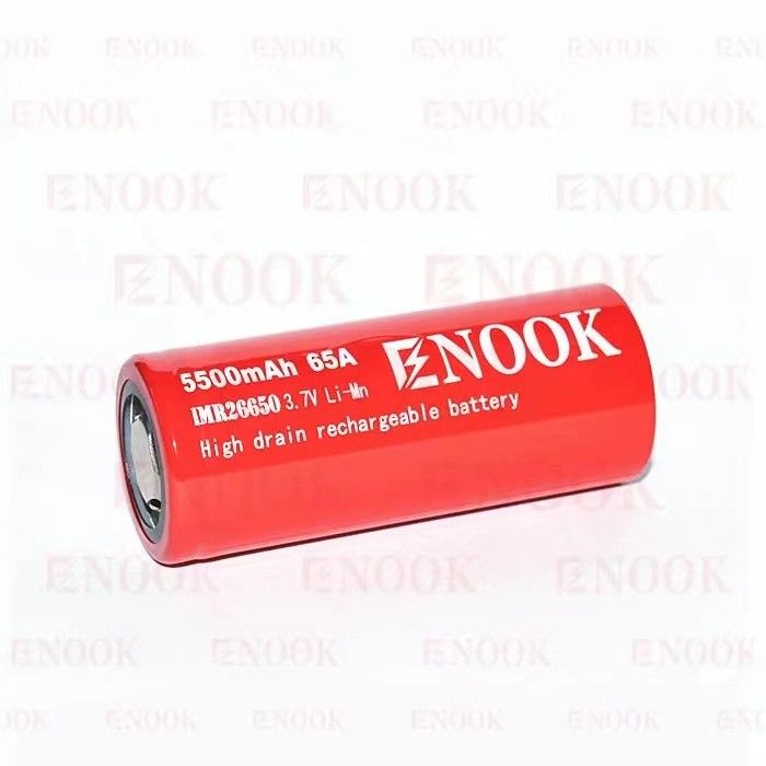 بهترین فروش Enook 26650 سلول لیون 5500mAh 65A با مصرف بالا 3.7V باتری شارژ مجدد باتری صاف بالا