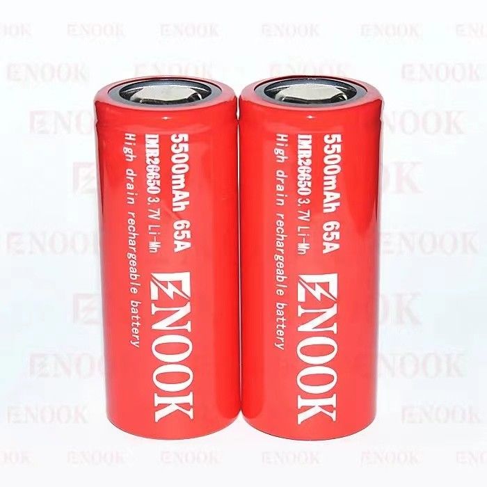 بهترین فروش Enook 26650 سلول لیون 5500mAh 65A با مصرف بالا 3.7V باتری شارژ مجدد باتری صاف بالا