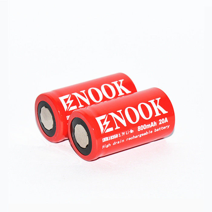 باتری لی یون قابل شارژ 800mAh 20amp 18350 Li Mn باتری برای چراغ قوه
