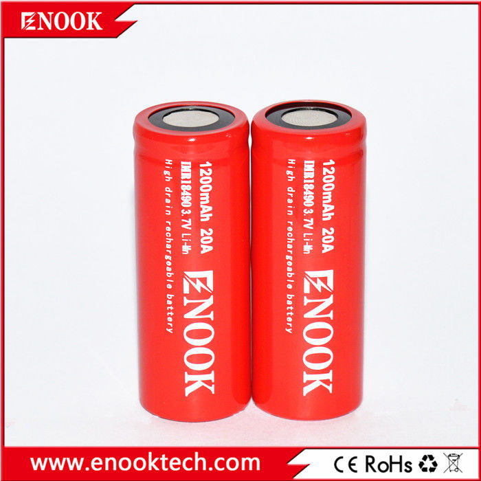 18490 سیلندر باتری لیتیوم یون 1200mAh 3.7V 20A برای دوچرخه برقی