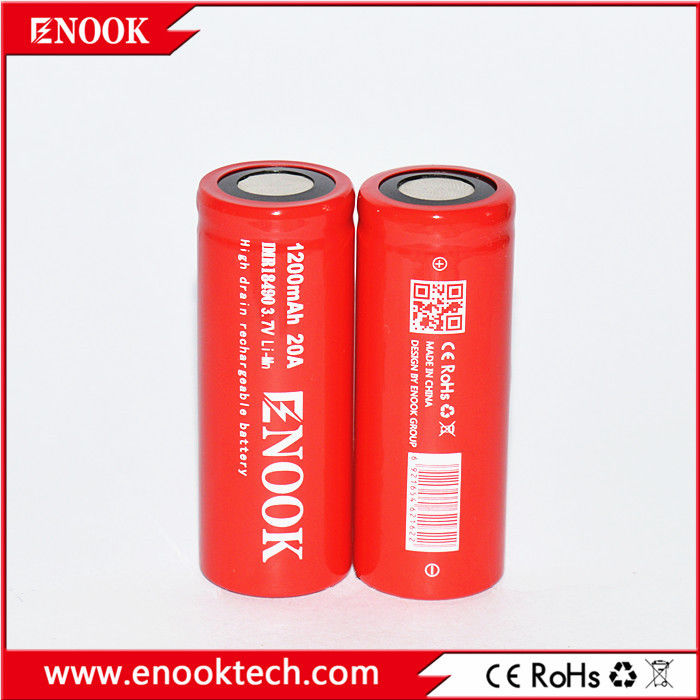 18490 سیلندر باتری لیتیوم یون 1200mAh 3.7V 20A برای دوچرخه برقی