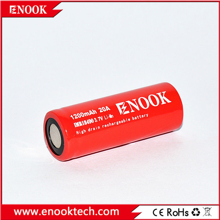 18490 سیلندر باتری لیتیوم یون 1200mAh 3.7V 20A برای دوچرخه برقی