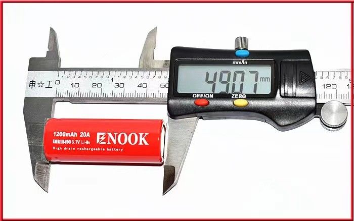 18490 1200mAh 20A 3.7V دوچرخه برقی باتری شارژ پذیر سلول تخت بالا نوع