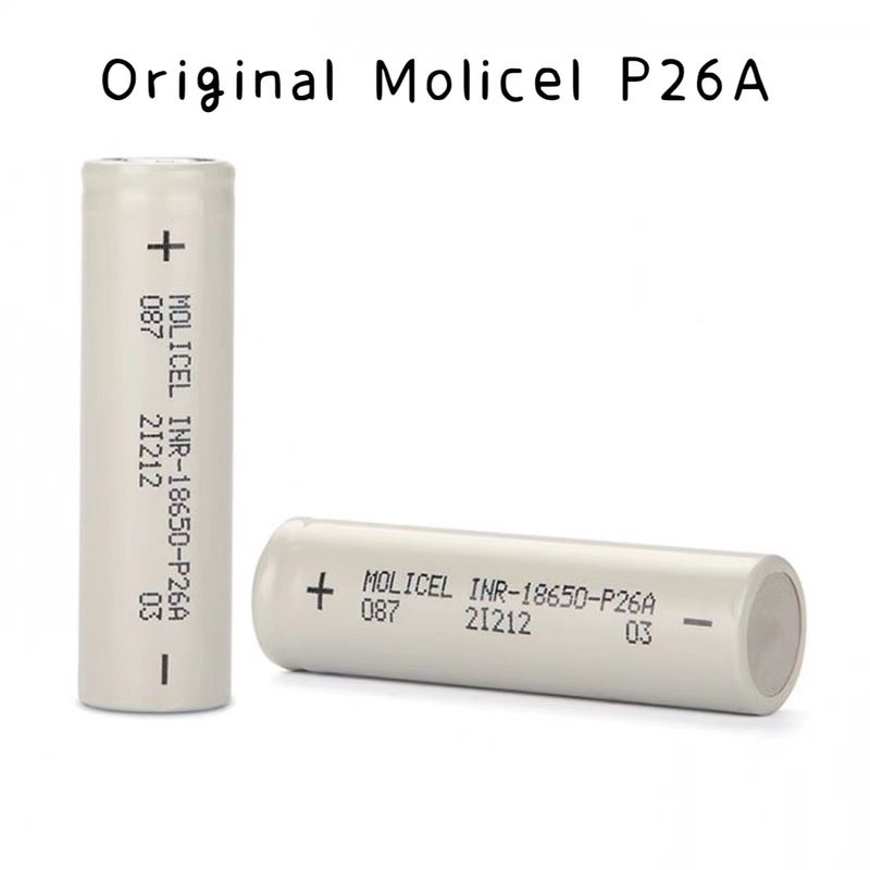 مولیسل P26A 18650 سلول باتری لیتیوم یون 35A 3.7 V باتری شارژ 2600mah