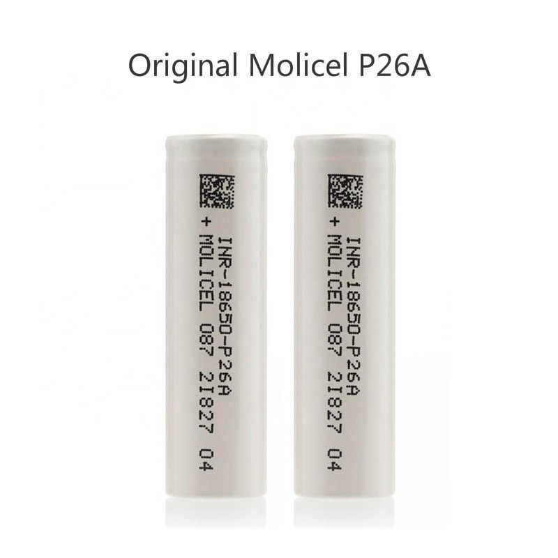 مولیسل P26A 18650 سلول باتری لیتیوم یون 35A 3.7 V باتری شارژ 2600mah