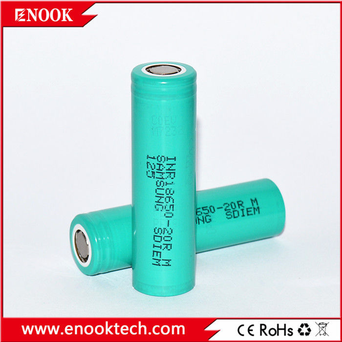 در انبار 18650 سامسونگ 20R 3.7v 2000mah 18650 باتری لیتیوم ایون لیتیوم قابل شارژ برای بسته باتری