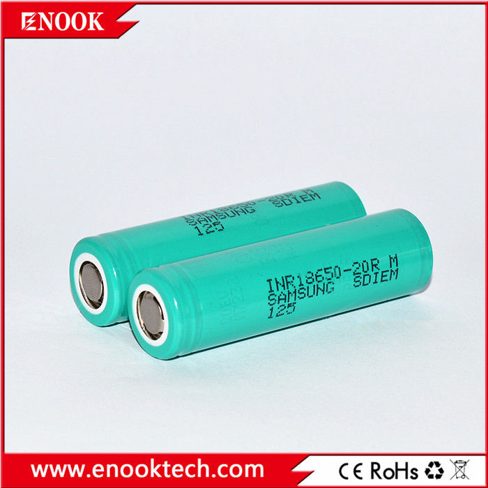 در انبار 18650 سامسونگ 20R 3.7v 2000mah 18650 باتری لیتیوم ایون لیتیوم قابل شارژ برای بسته باتری