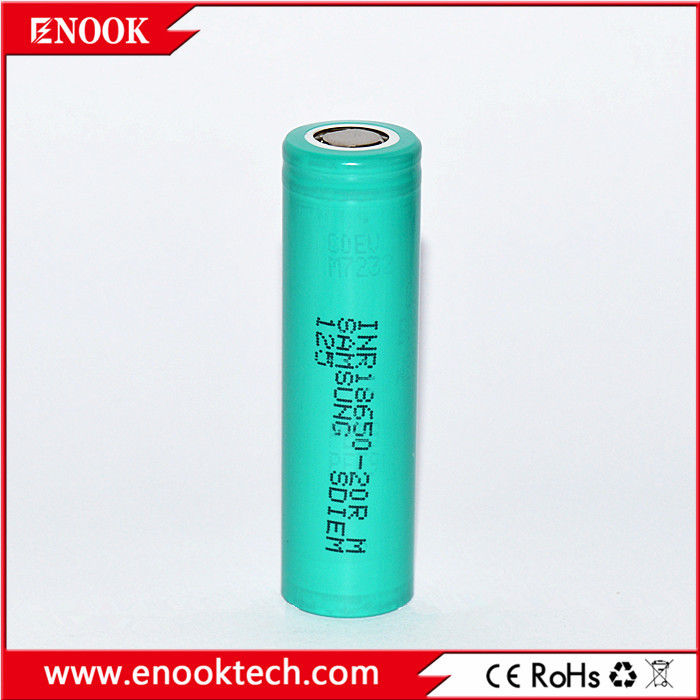 در انبار 18650 سامسونگ 20R 3.7v 2000mah 18650 باتری لیتیوم ایون لیتیوم قابل شارژ برای بسته باتری