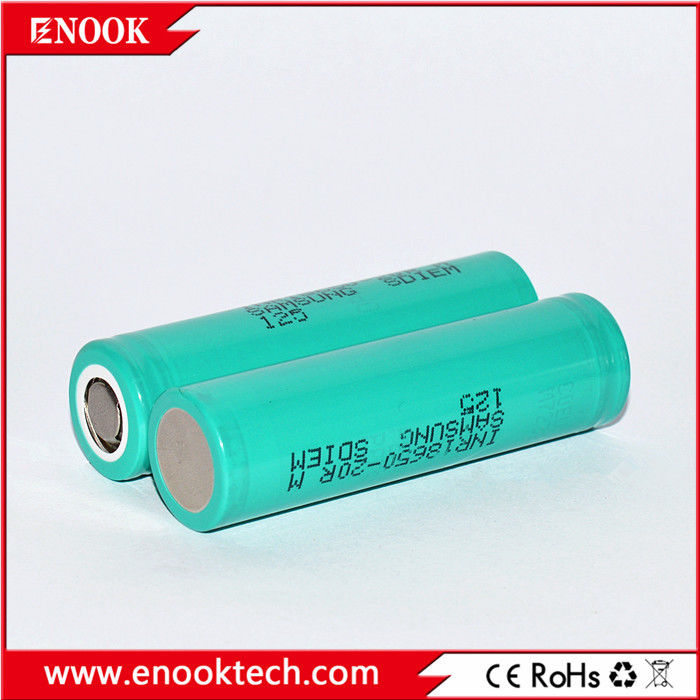 در انبار 18650 سامسونگ 20R 3.7v 2000mah 18650 باتری لیتیوم ایون لیتیوم قابل شارژ برای بسته باتری