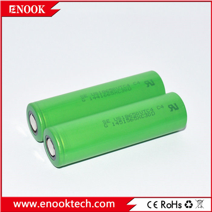 باطری دوچرخه برقی عمده فروشی 3.6V 18650 US18650VTC4 2100mAh 18650 30A حداکثر تخلیه مداوم باتری پیچ کش برای سونی