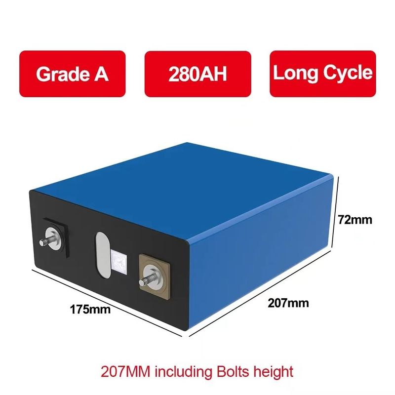 باتری دور عمیق یون لیتیوم مونومر درجه A 300Ah 3.2V سلول های LFP پرزماتیک