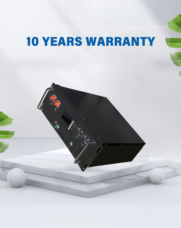 سیستم ذخیره انرژی خورشیدی Lifepo4 باتری لیتیوم یون 51.2V 100ah لیتیوم lifepo4 10kwh باتری های سرور نصب شده در قفسه