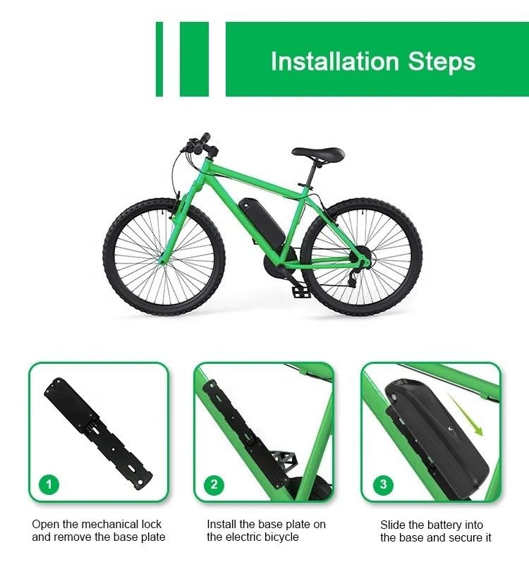 فروش داغ دوچرخه 36V 48V/15Ah 18Ah 20Ah باتری لیتیوم یون کیت تبدیل ebike با باتری 48V hailong