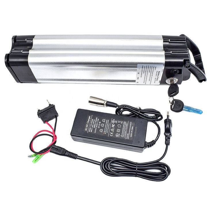 ماهی نقره ای 36V 48V 52V 10Ah 13Ah 15Ah 18Ah 20Ah باتری دوچرخه برقی 500W 1000W 1500W باتری لیتیوم یون