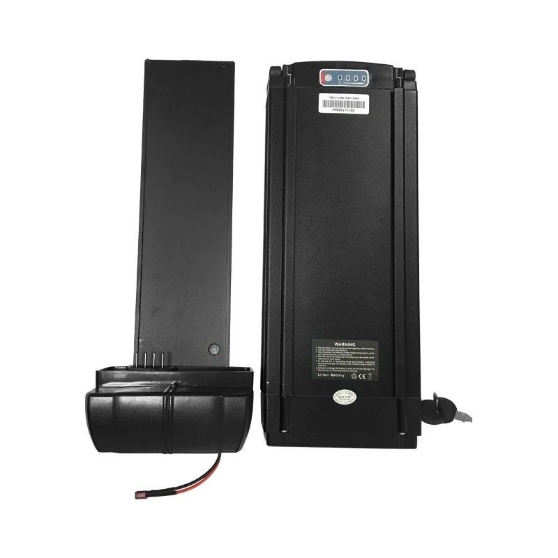 دوچرخه برقی باتری لیتیوم یون پیک 48V 36V قفسه عقب آلومینیوم آلیاژ پوسته در نقره