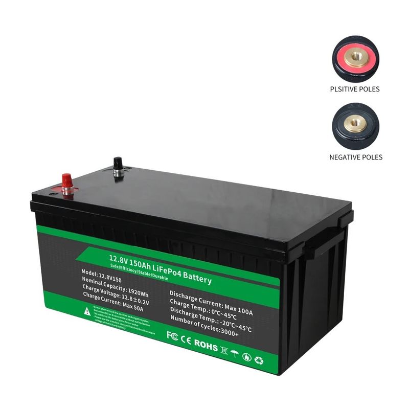 12.8V 150ah Lifepo4 باتری بسته 12.8v باتری های لیتیوم یون 12v 400ah باتری های خورشیدی