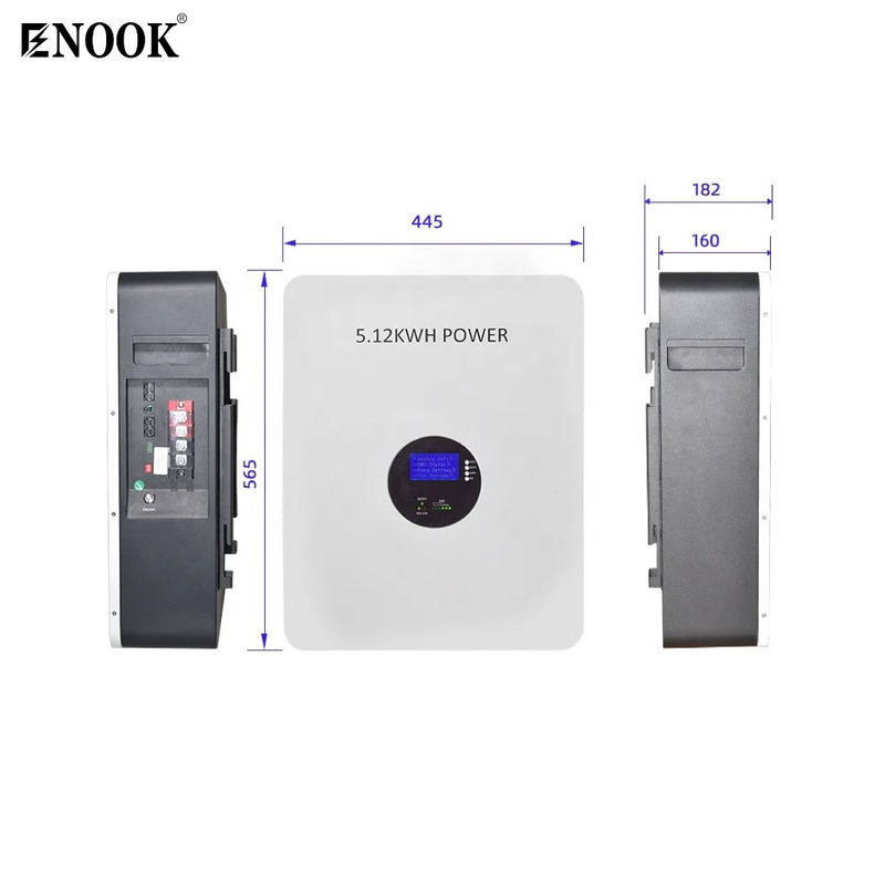 48v 51.2v 10 Kw 200ah سیستم برق لیتیوم دیوار باتری خورشیدی لیتیوم
