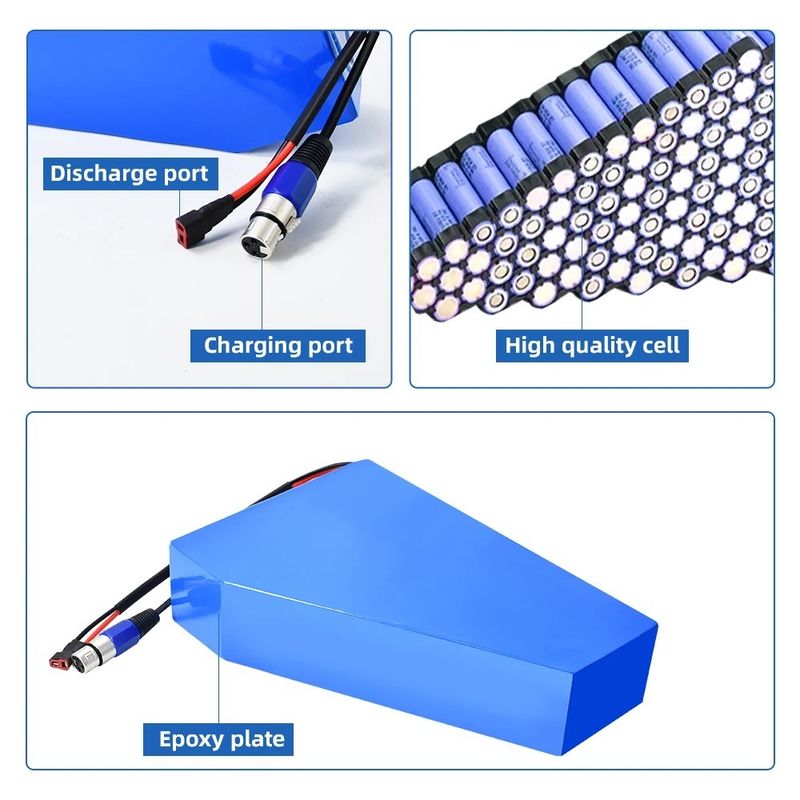 باتری دوچرخه برقی 18650 سلول مثلث 36V / 48V / 52V / 60V / 72V با ظرفیت 13Ah ~ 17.5Ah