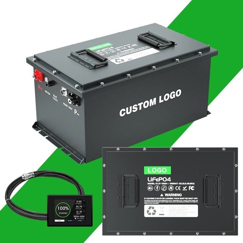 IP67 باتری لیتیوم آهن فسفات گلف کارت Lifepo4 باتری لیتیوم یون بسته 51.2v چرخه عمیق